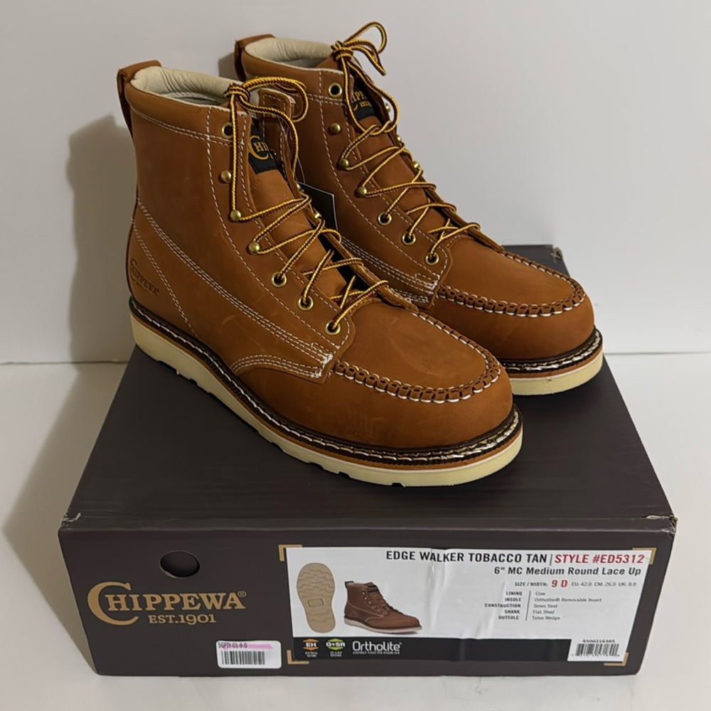 Chippewa Edge Walker 6in MC Medium Round Lace Up
